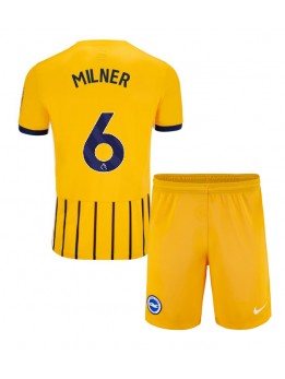 Brighton James Milner #6 Replika Borta Kläder Barn 2024-25 Kortärmad (+ byxor)